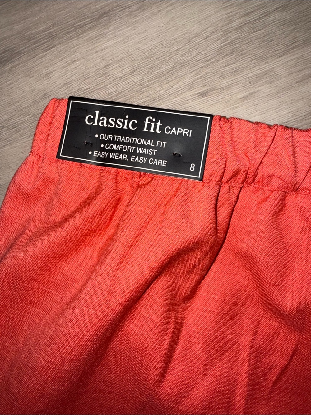Alfred Dunner Bright peach Capris with Elastic Waist - Picture 4 of 5